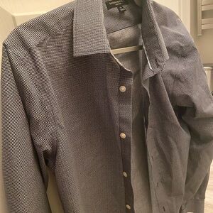 Banana Republic Men's Monochrome Checkered Shirt